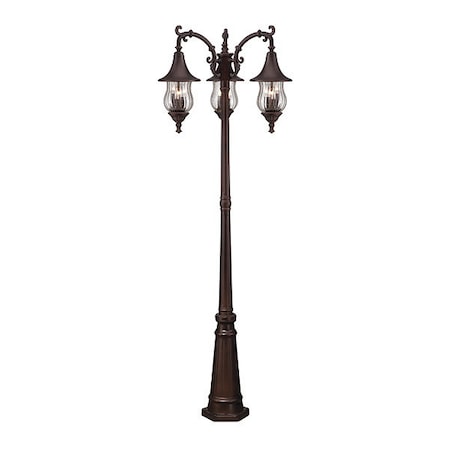 Acclaim Lighting Surf Mt Post Light, Arch. Bronz, 3-Head 3409ABZ