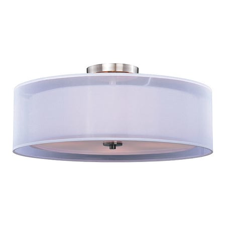 Vaxcel Nuage 24in Semi-Flush Ceiling Nickel C0122