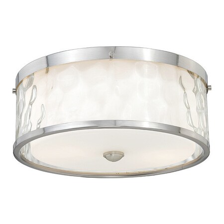 Vaxcel Vilo 2L 12in Flush Mount Satin Nickel C0045