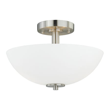 Vaxcel Glendale 13in Semi-Flush Mount Nickel C0072