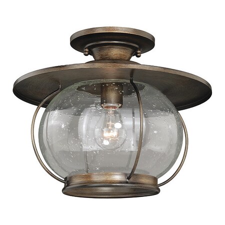 Vaxcel Jamestown 13-1/2in Flush Mount Bronze C0078