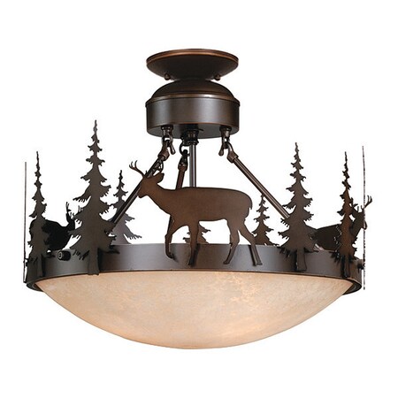 Vaxcel Bryce 18in Semi-Flush Mount Bronze CF55418BBZ