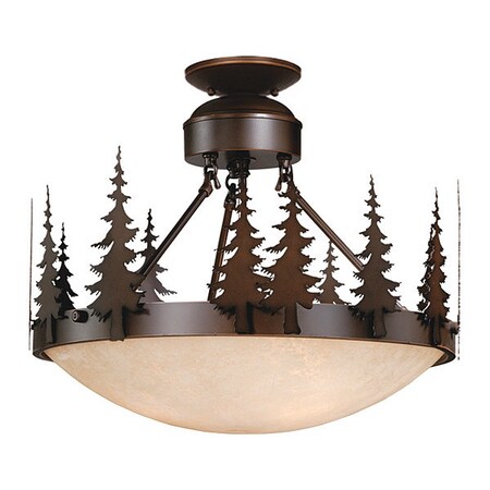 Vaxcel Yosemite 18in Semi-Flush Mount Bronze CF55518BBZ