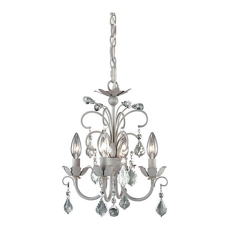 Vaxcel Ellie 4L Mini Chandelier Satin White H0034