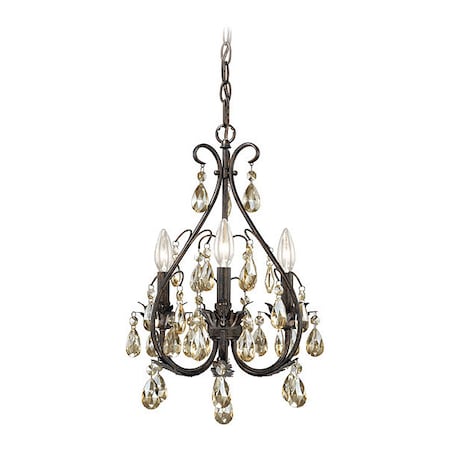 Vaxcel Alicia 3L Mini Chandelier Gold Flake H0035