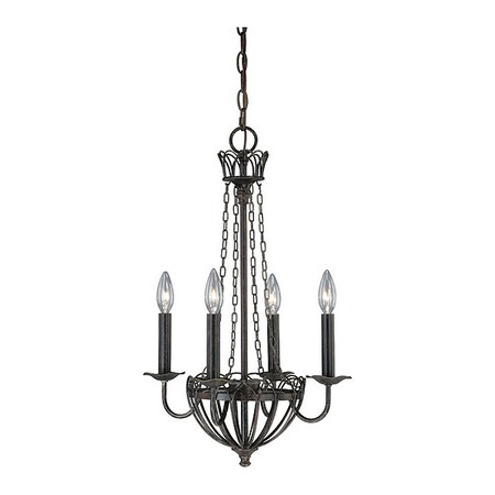 Vaxcel Novara 4L Mini Chandelier Walnut H0057
