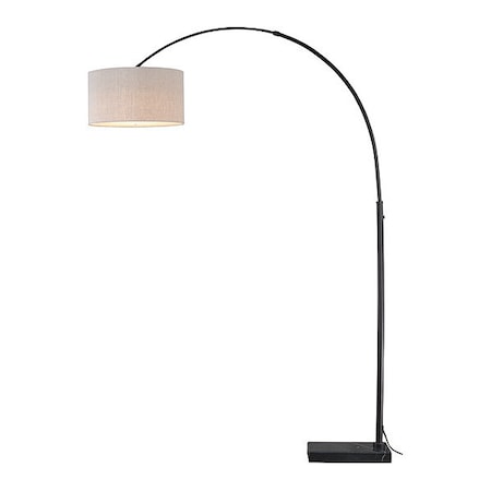Vaxcel Luna LED Arc Lamp Steel L0004