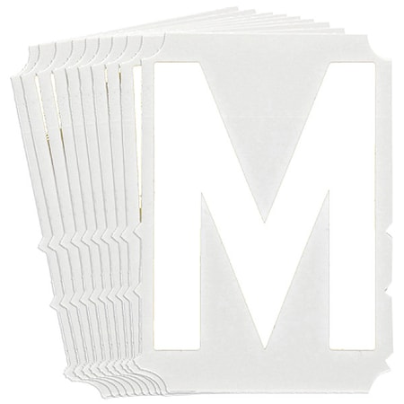 Brady LetterLabel, Polyester, 6inH, 5inW, PK10 5210P-M