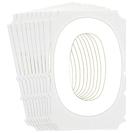 Brady LetterLabel, Polyester, 6inH, 4-1/2inW, PK10 5210P-O