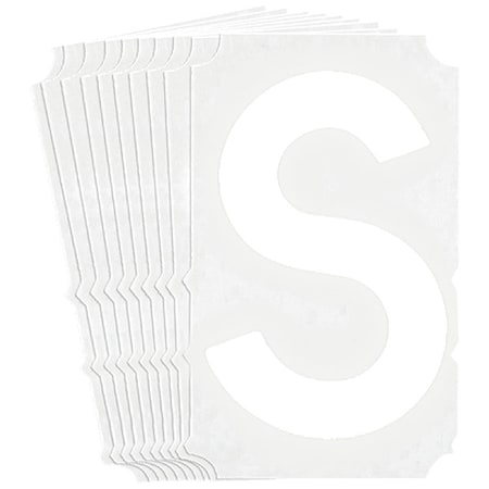 Brady LetterLabel, Polyester, 6inH, 4-3/8inW, PK10 5210P-S