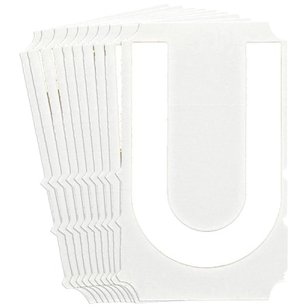 Brady LetterLabel, Polyester, 6inH, 4-3/8inW, PK10 5210P-U