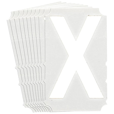 Brady LetterLabel, Polyester, 6inH, 4-1/4inW, PK10 5210P-X