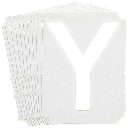 Brady LetterLabel, Polyester, 6inH, 5-3/8inW, PK10 5210P-Y