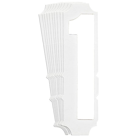 Brady NumberLabel, Polyester, 6inH, 1-3/4inW, PK10 5210P-1