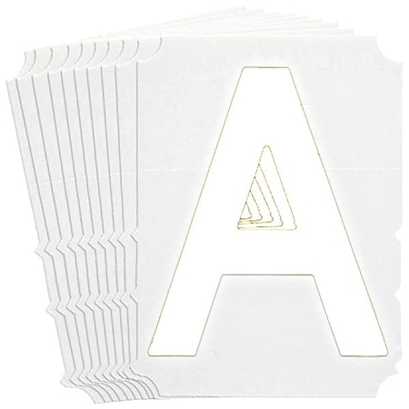Brady LetterLabel, Polyester, 6inH, 5-1/4inW, PK10 5210P-A