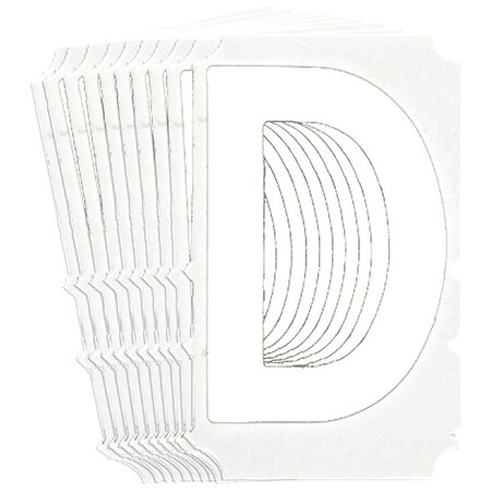 Brady LetterLabel, Polyester, 6inH, 4-3/8inW, PK10 5210P-D