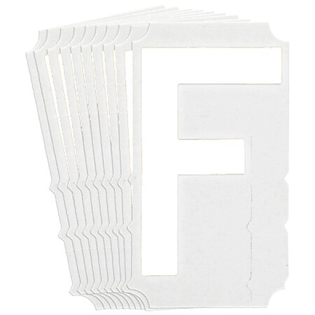 Brady LetterLabel, Polyester, 6inH, 4inW, PK10 5210P-F