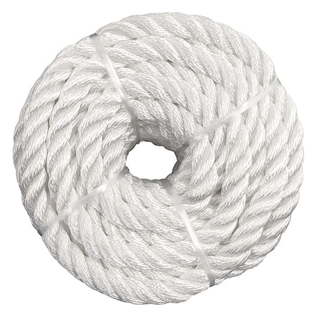 Zoro Select Rope, Nylon, Twisted, 3/8 In. dia., 100 ft L
