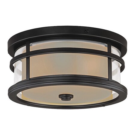 Vaxcel Cadiz 12in Outdoor Flush Mount Bronze T0090