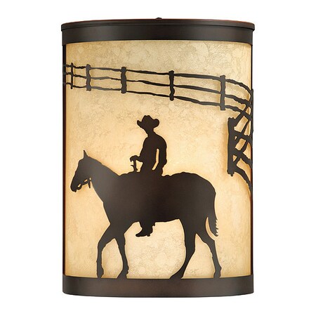 Vaxcel Trail 8in Outdoor Sconce Bronze T0108