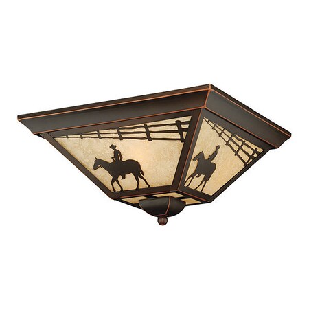 VAXCEL Trail 14in Outdoor Flush Mount Bronze T0109