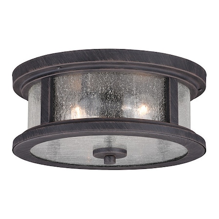 VAXCEL Cumberland 13in Outdoor Flush Mount Iron T0290