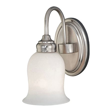Vaxcel Snowdrop 1L Vanity Satin Nickel W0023