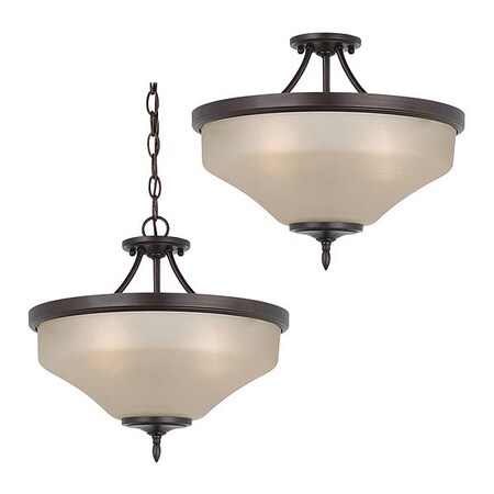 Sea Gull Three Light Ceiling Semi-Flush, Convertib 77180-710