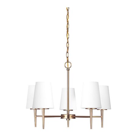Sea Gull Five Light Chandelier, Satin Bronze 3140405-848