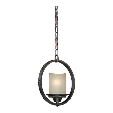 Vaxcel Halifax 10in Mini Pendant Black Walnut P0159