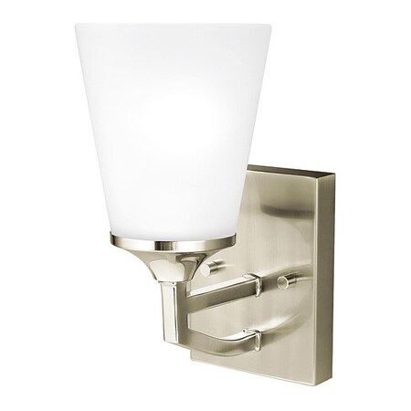 Sea Gull One Light Wall/Bath, Sconce, Brushed Nic 4124501EN-962