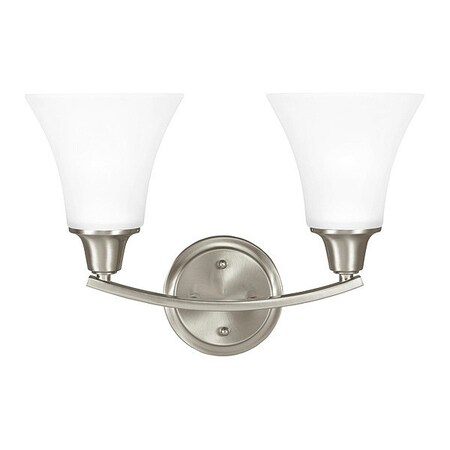 Sea Gull Two Light Wall/Bath, Brushed Nickel 4413202-962