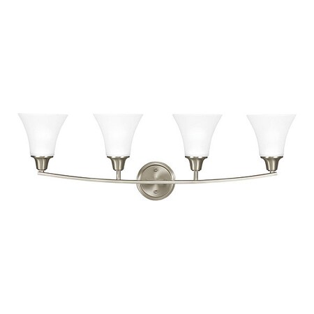 Sea Gull Four Light Wall/ Bath, Brushed Nickel 4413204EN-962