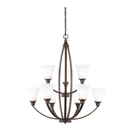 Sea Gull Nine Light Chandelier, Autumn Bronze 3113209EN3-715