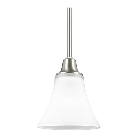 Sea Gull One Light Mini-Pendant, Brushed Nickel, Width: 6-1/4" Dia. 6113201-962