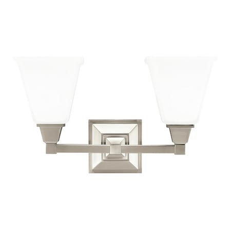 Sea Gull Two Light Wall/Bath, Brushed Nickel 4450402EN-962