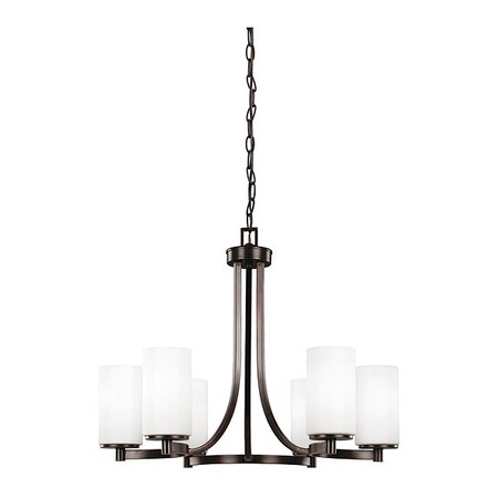 Sea Gull Six Light Chandelier, Burnt Sienna 3139106EN3-710