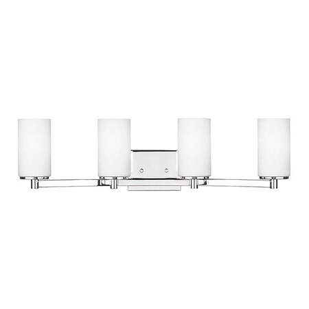 Sea Gull Four Light Wall/Bath, Chrome 4439104-05