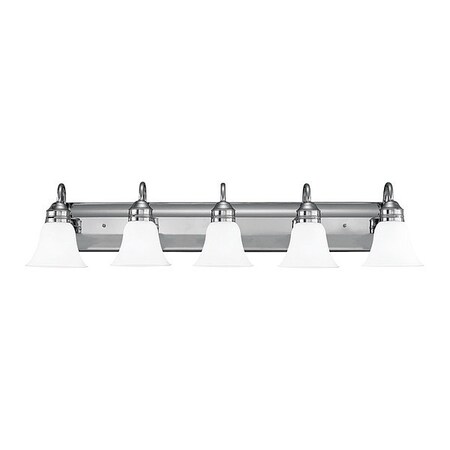 Sea Gull Five Light Wall/Bath, Chrome, Color: Black/White 44854EN3-05