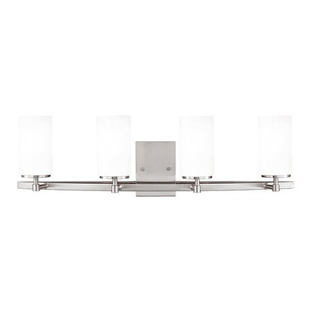 Sea Gull Four Light Wall/Bath, Brushed Nickel 4424604-962