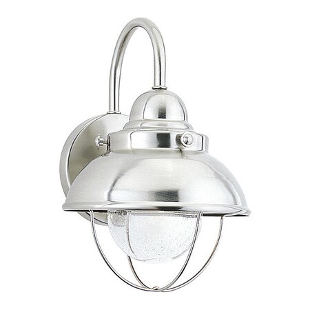 Sea Gull LED Outdoor Wall Lantern, Small, Brushed S 887093S-98