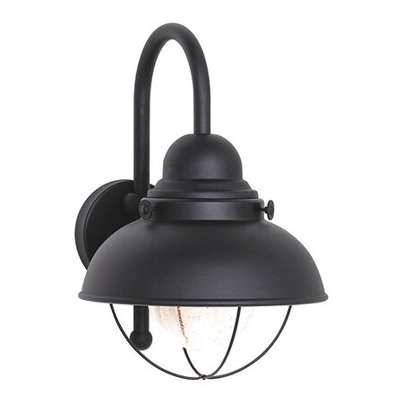 Sea Gull LED Outdoor Wall Lantern, Large, Black 887193S-12