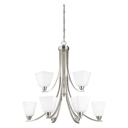 Sea Gull Nine Light Chandelier, Brushed Nickel 3113009-962