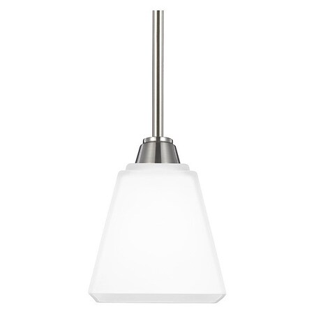 Sea Gull One Light Mini-Pendant, Brushed Nickel, Length: 5-1/4" 6113001-962