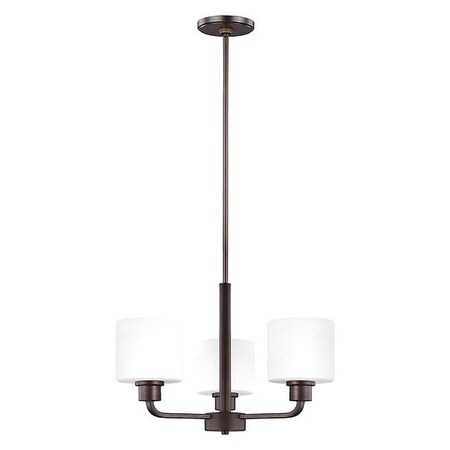 Sea Gull Three Light Chandelier, Burnt Sienna 3128803EN3-710
