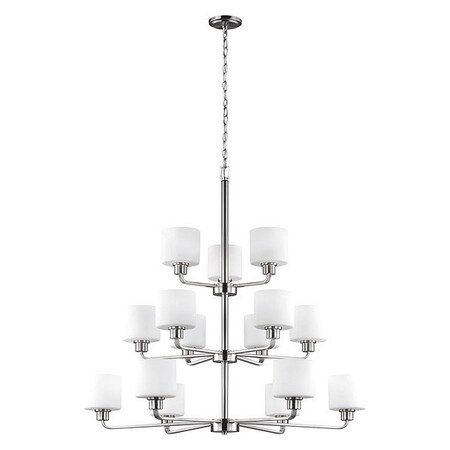 Sea Gull Fifteen Light Chandelier, Brushed Nickel 3128815EN3-962