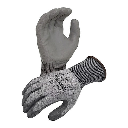 Azusa Safety Cut-Resistant Work Gloves, Cut Level A3 , Dipped , Polyurethane , Smooth , L 1 PR N10590-L