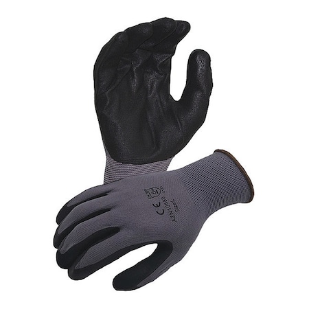 Azusa Safety Coated Work Gloves, PU, Ultra-Fine Micro-Foam, Palm, Grey/Black, L 1 PR CM3000-L