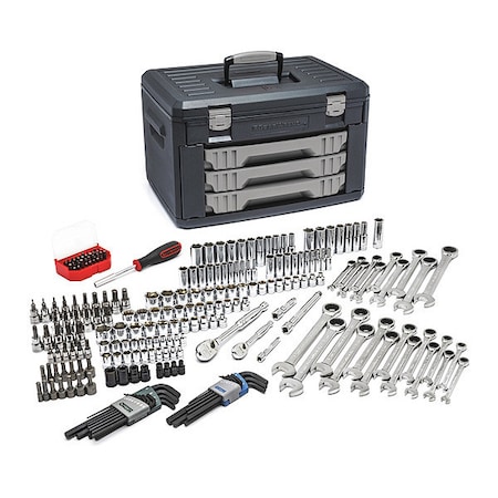 Gearwrench 232 Piece Mechanics Tool Set in 3 Drawer Storage Box 80944