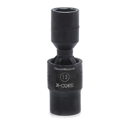 Gearwrench 1/2" Drive 6 Point Standard X-Core Pinless Impact Universal Metric Socket 13mm 84723